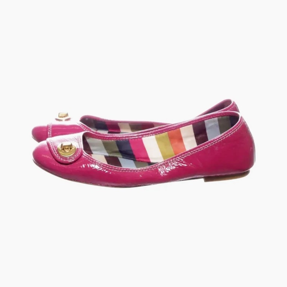 EUC COACH F2370 NOEL MAGENTA TURNLOCK FLATS 🥿 - Picture 4 of 12